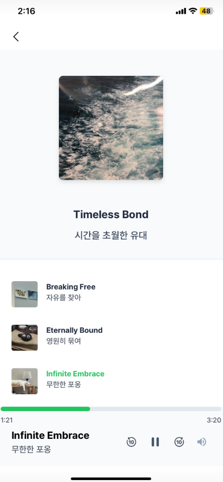 뮤직플레이어 캡쳐본